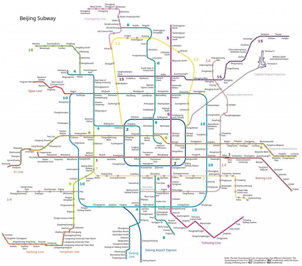 北京地铁英语/CN Map 2019