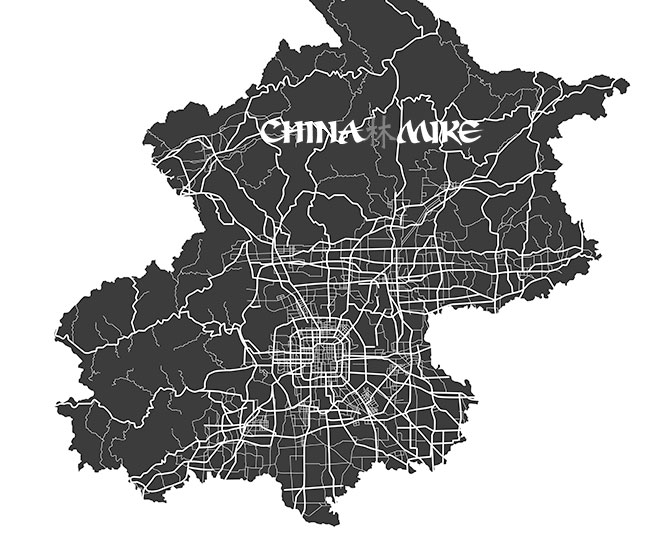 北京地图显示风水网格系统