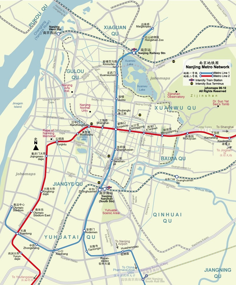 南京地铁2010-2011地铁图(可打印，英文)