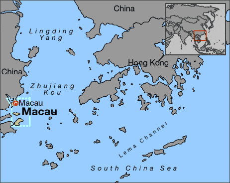 澳门及香港地区地图