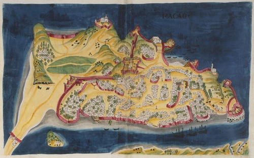 1635年的澳门地图。