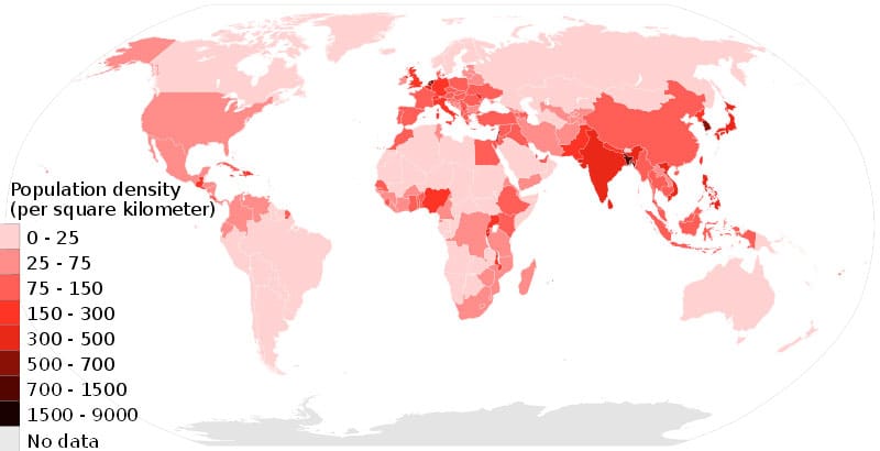 188金宝搏网服务网址中国的人口密度与世界其他国家相比。